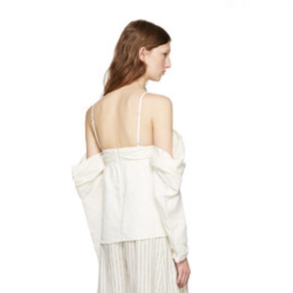 Jw Anderson Off White Off The Shoulder Top Size 6 NWOT - Picture 3 of 5
